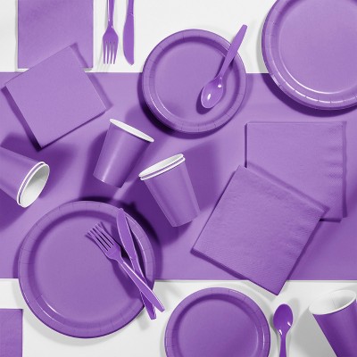  245pk Party Supplies Kit Purple 