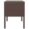 vidaXL Side Table, Brown 20.9"x14.6"x18.9" Poly Rattan and Tempered Glass - 4 of 4
