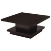 Cappuccino 2-Piece Square Coffee and End Table Set ¨C Sleek Lines with Warm Finish for Living Room - 4 of 4