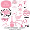 Big Dot of Happiness Last Rodeo - Pink Cowgirl Bachelorette Party Photo Booth Props Kit - 20 Count - 2 of 4