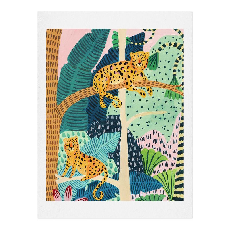 Ambers Textiles Jungle Cheetahs Wall Art Print Green - society6, 1 of 10