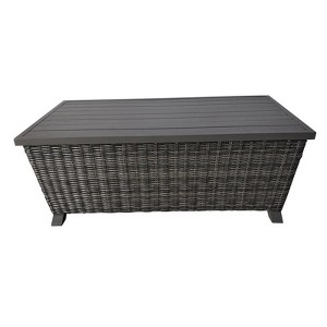 Living Accents Fullerton Brown Rectangular PVC Slat Top Coffee Table - 1 of 1