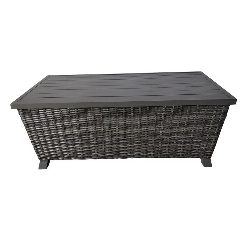 Living Accents Fullerton Brown Rectangular PVC Slat Top Coffee Table, 1 of 2