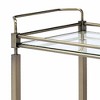 Acme Furniture Matiesen Bar Serving Cart Clear Glass Antique Gold Finish - 3 of 4