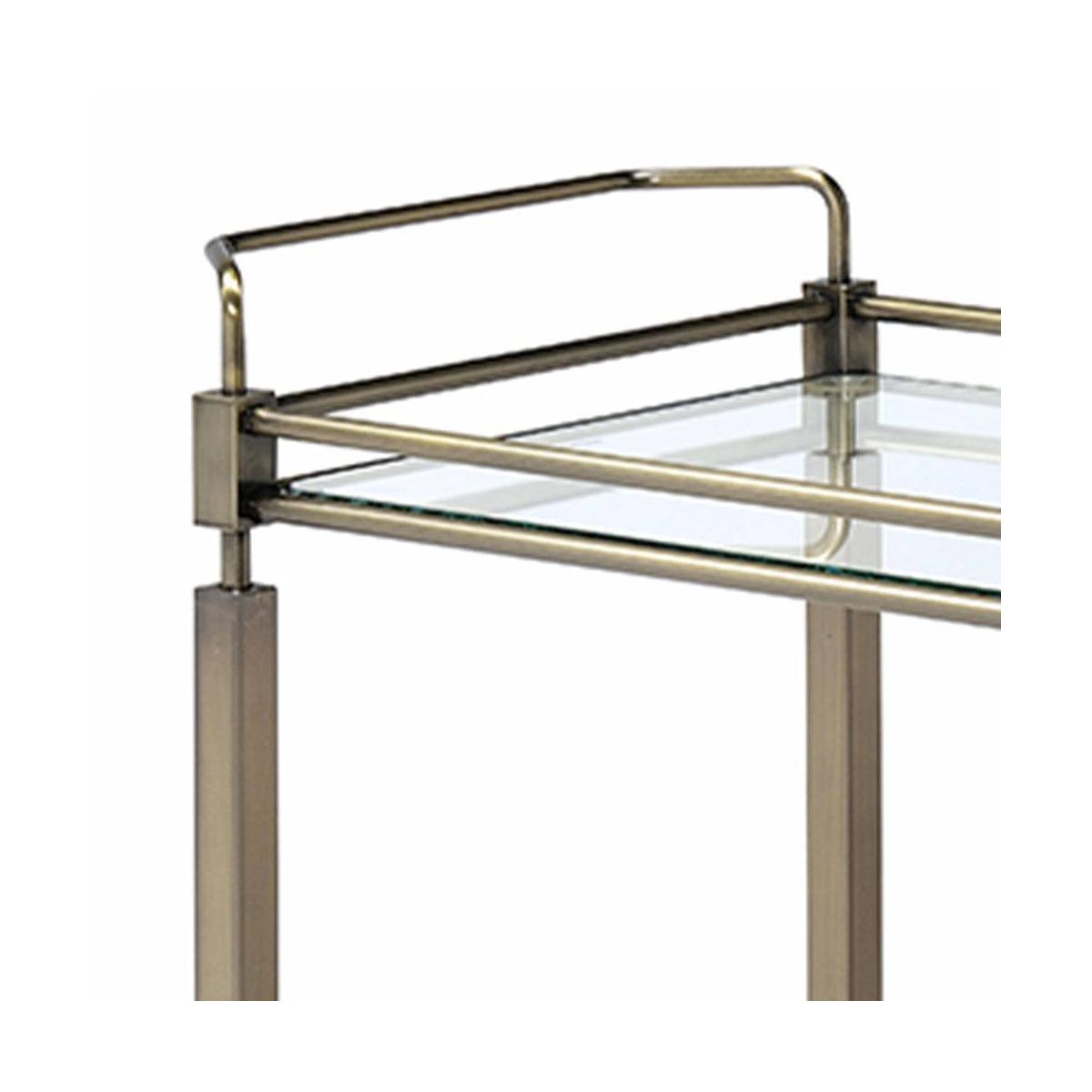 Acme Furniture Bar Serving Cart - Clear/Rustic - thumbnail 3