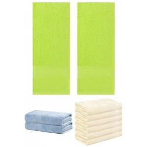 REGALWOVEN Absorbent Solid Bath Hand Face Cloths Cotton Towels 3 Piece Sets - 1 of 4