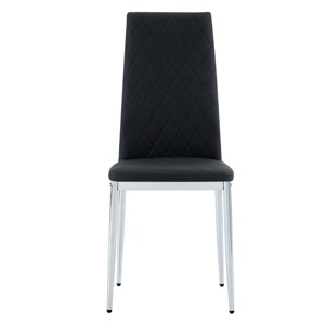 GlasFlength Accent Chairs Contemporary Minimalist Design Ergonomic Cushioned Seating Six Chairs For Living Spaces, Black, 15"*15"*38.6" - 1 of 4