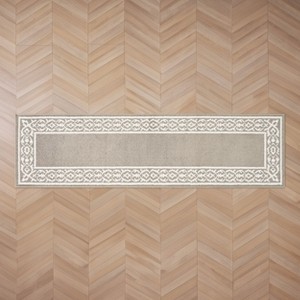 Laura Ashley All Loop Tufted 2'2" x 8' Washable Skid-Resistant Runner Rug - Linen/Ivory Lorreta Two-tone - 1 of 4