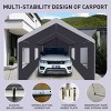 Coolbibila 10'×20' Carport, Heavy Duty Portable Car Tent, Storage Sheds Outdoor - 2 of 4
