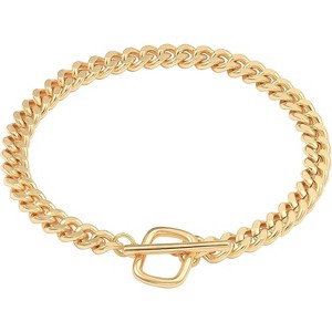 18k Gold Plated Personalized Chunky Cuban Oval Link Chain Bracelets for Men Toggle Rope Bracelet Jewelry for Women - 1 of 4