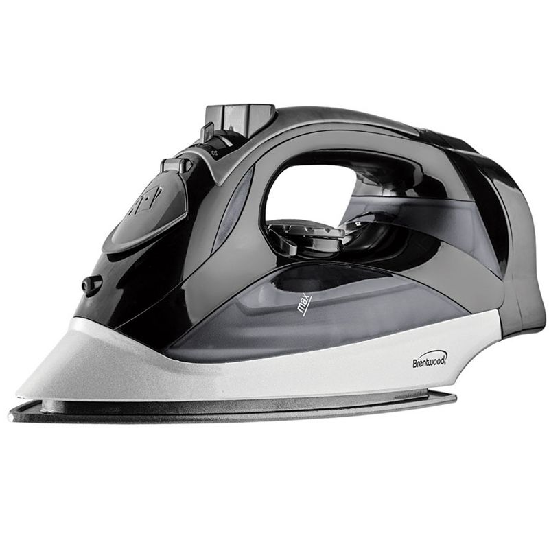 Brentwood 1200W Steam Iron with Auto Shut Off in Black, 1 of 10