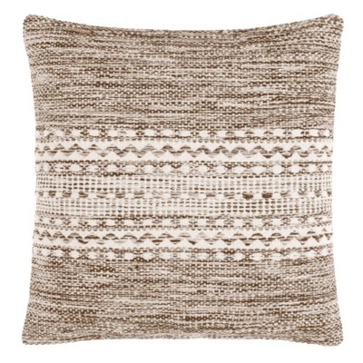 Modern Threads Decorative Pillow Cover 18 x 18 Ciara Taupe