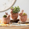 Sullivans 5.75" Terracotta Bunny Planter Set of 3 - 3 of 3