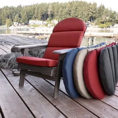 Nautical Red Olefin Adirondack Chair Cushion, 50" x 21.5"