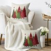 Christmas Pillow Covers 18X18 Set of 2, Red Green Xmas Tree Winter Holiday - 3 of 4