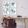 Stupell Industries Abstract Blue Squiggle Collage Black Framed Giclee Art - 2 of 4