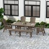 WestinTrends 6 Piece Outdoor Patio Dining Table and Armchair Dining Bench Set - 2 of 4