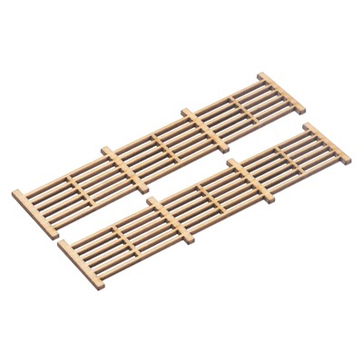 Unique Bargains Wood Decorative Miniature Garden Picket Fence 4.33 Inch Wood 2 Pcs