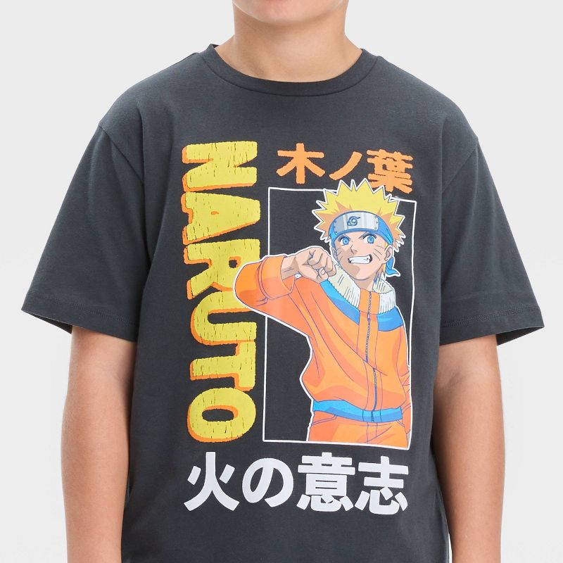 Boys' Naruto Short Sleeve Graphic T-Shirt - art class™ Charcoal Gray, 3 of 5