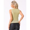 INSPIRE CHIC Women's Metallic Summer Boat Neck Sleeveless Slim Fit Ruched Tank Top - 3 of 4