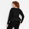 Women's Long Sleeve Square Neck Bubble Top - Wild Fable™ - 3 of 3