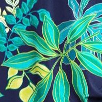 navy leafy tropical