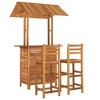 vidaXL Patio Bar Set Garden Outdoor Balcony Table and Chair Solid Wood Acacia - 3 of 4