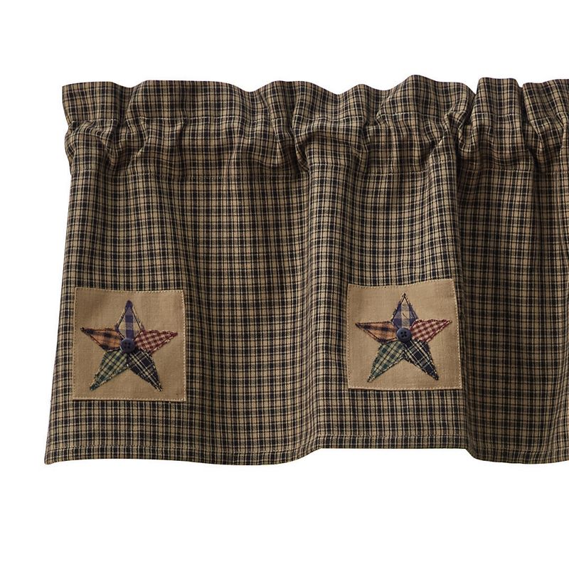 Pieced Star Lined Patch Valance, 3 of 7