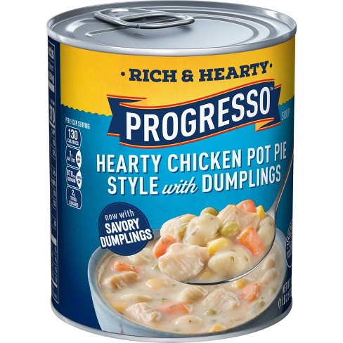 Progresso Rich & Hearty Chicken Pot Pie Style With Dumplings Soup - 18 ...