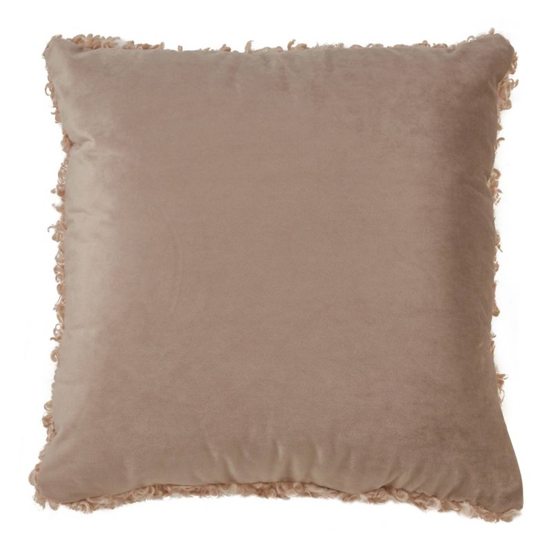 18"x18" Faux Lamb Fur Square Pillow Cover - Saro Lifestyle, 3 of 5