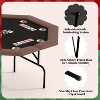 Foldable Octagon Poker Table for 8 Players, Portable Casino Game Table with Sturdy Metal Legs, Padded Rails, and Cup Holders - 4 of 4