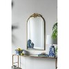 Vynxaria 24"x42" Gold Arched Wall Mirror - Elegant Framed Living Room & Bedroom Decor - 3 of 4