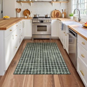 Geometric Area Rug - Non-Slip Washable Low-Pile Indoor Carpet for Living Room Bedroom Nursery Kitchen Dining Room - 1 of 4