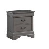 APRILSOUL 23.75"Nightstand Cherry Finish Louis Philippe Solid wood English Dovetail Construction Antique - 3 of 4