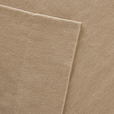 Solid Flannel Sheet Set (queen) Tan Target