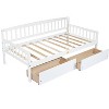 NicBex Twin Size Modern Pine Daybed with 2 Storage Drawers and Bedside Guardrail for Bedroom and Living Room - 4 of 4