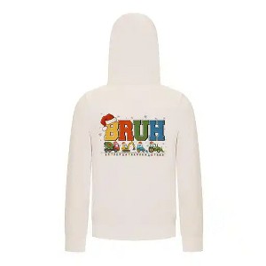 Everyday Kids Christmas Collection BRUH Construction Truck Boys Zip Up Hoodie – Holiday Sweatshirt - 1 of 4