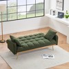 KTMBDW Sofa Bed, Teddy Futon Couch with Removable Armrests, Adjustable Recliner Sleeper Sofa Bed for Living Room, Apartment, Office - 2 of 4