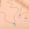 8PCS Butterfly Necklace Set - Colorful Acrylic Choker & Layered Chain Jewelry, Lightweight Hypoallergenic Gift for Women - 2 of 4