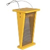JCS Wildlife Finch Feeder – Recycled Yellow Poly Lumber, V-Shaped Design, Stainless Steel Mesh, 5-Cup Nyjer/Thistle Capacity – Easy to Clean, Made in - 3 of 4