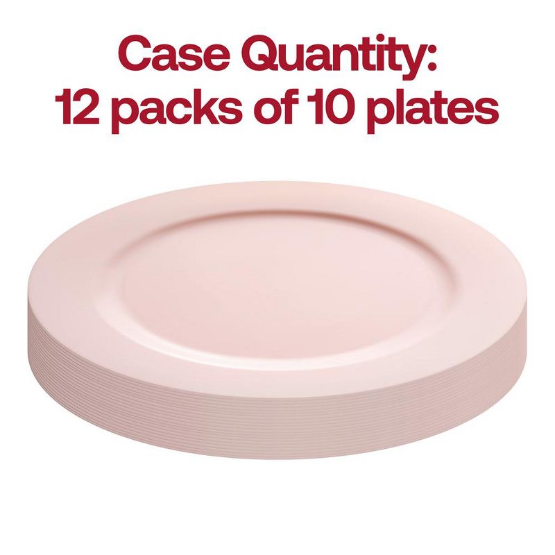 Smarty Had A Party 7.5" Matte Pink Round Disposable Plastic Appetizer/Salad Plates (120 Plates), 4 of 8