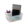 Simplify 3pk Small Glitter Totes Clear: Decorative Plastic Storage Bins, No Assembly, 0.15 Volume Capacity - 4 of 4