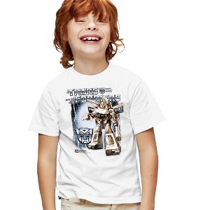 Boys' Short Sleeve Transformers 40th Anniversary Prowl Box Unisex Youth T-Shirt - 1 of 4