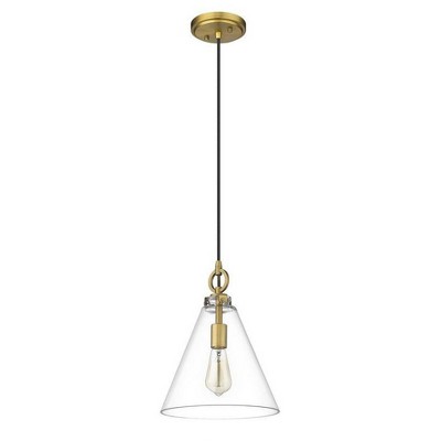 Harper Rubbed Brass Transitional Globe Pendant Light