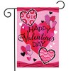 Briarwood Lane Double Sided Garden Flag 12x18 For Outdoor Patterned Valentine's Hearts For Valentine's Love Garden Flag Flags For Outside - 2 of 4