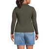 Lands' End Women's Long Sleeve Pointelle Rib Keyhole Polo Top - 2 of 4