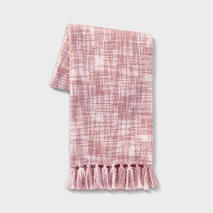 Marled Woven Throw Blanket Pink - Threshold