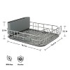 LunaLulinlk Low Profile Metal Stacking Dish Drying Rack, Charcoal Gray - 4 of 4