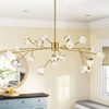 Rennnsan Nylor 48" W 18 - Light Branching Bubble Liner Crystal Modern Glam Dimmable Kitchen Island Pendant - 4 of 4
