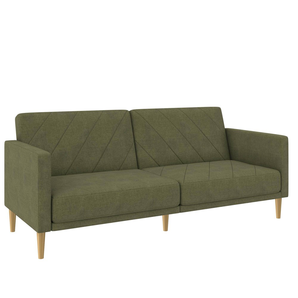Photos - Storage Combination Valerian Futon Sofa Bed Olive Linen - Room & Joy